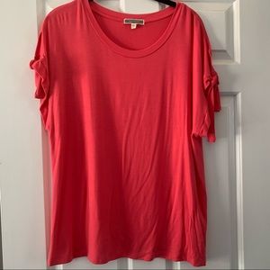 Pleione coral blouse top